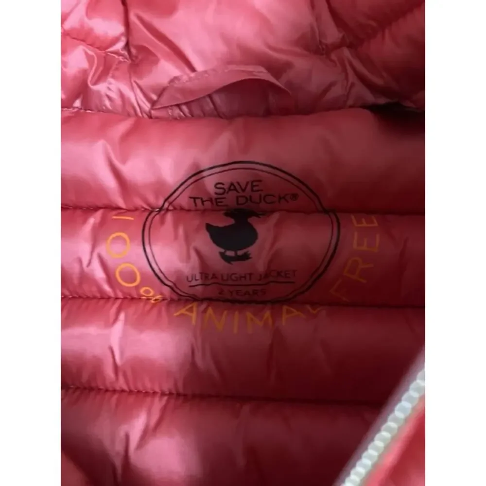 Save The Duck Kids Shiny Hooded Puffer Jacket 2T Pink A001900